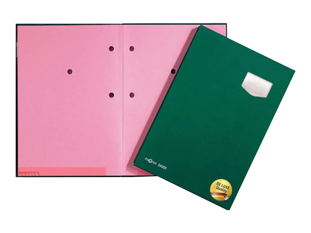PAGNA Unterschriftenmappe de Luxe 24102-03 DIN A4 10Fächer Pappe gn