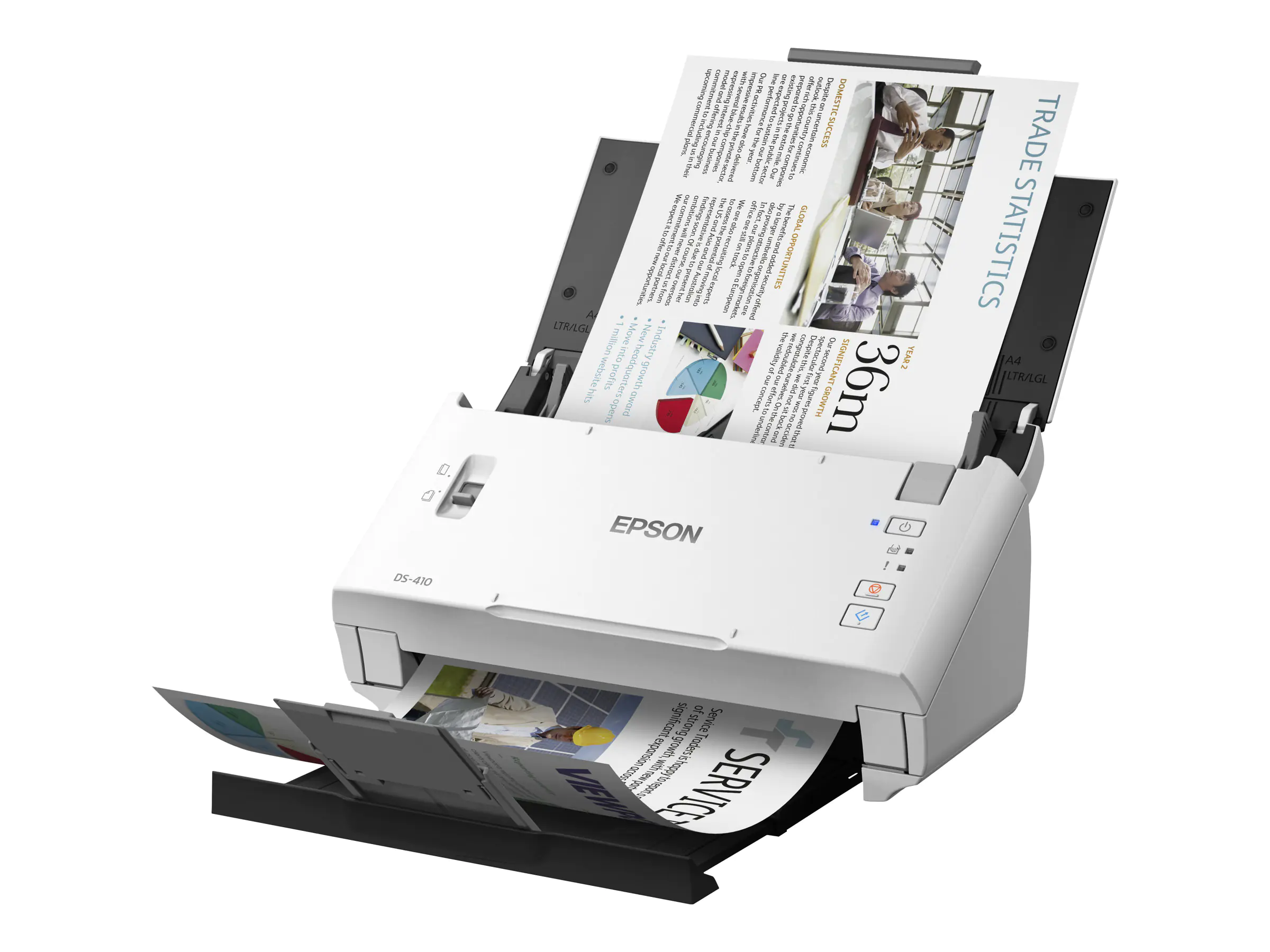 Epson WorkForce DS-410 - Dokumentenscanner - Contact Image Sensor (CIS) - Duplex - A4 - 600 dpi x 600 dpi - bis zu 26 Seiten/Min. (einfarbig) / bis zu 26 Seiten/Min. (Farbe) - automatischer Dokumenteneinzug (50 Blätter) - bis zu 3000 Scanvorgänge/Tag - US Epson WorkForce DS-410 - Dokumentenscanner - Contact Image Sensor (CIS) - Duplex - A4 - 600 dpi x 600 dpi - bis zu 26 Seiten/Min. (einfarbig) / bis zu 26 Seiten/Min. (Farbe) - automatischer Dokumenteneinzug (50 Blätter) - bis zu 3000 Scanvorgänge/Tag - US