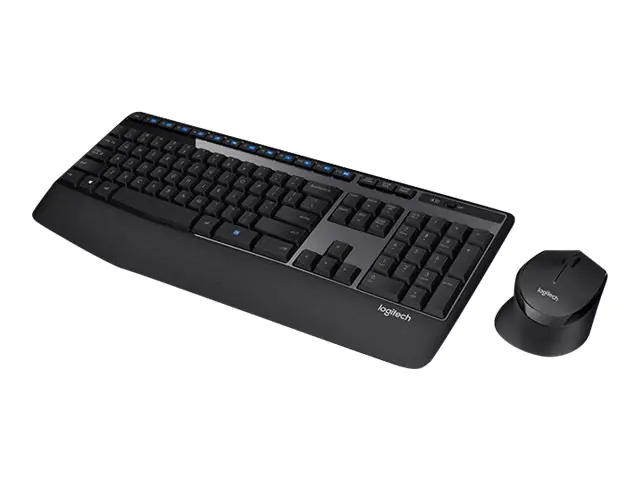 Logitech Wireless Combo MK345 - Tastatur-und-Maus-Set - kabellos - 2.4 GHz - US International - Schwarz, Blau