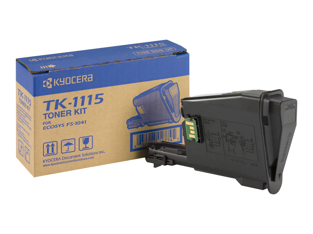 Kyocera TK 1115 - Schwarz - Original - Tonerpatrone - für Kyocera FS-1220MFP, FS-1220MFP/KL3, FS-1320MFP, FS-1320MFP/KL3; FS-1041, 1041/KL3 Kyocera TK 1115 - Schwarz - Original - Tonerpatrone - für Kyocera FS-1220MFP, FS-1220MFP/KL3, FS-1320MFP, FS-1320MFP/KL3; FS-1041, 1041/KL3