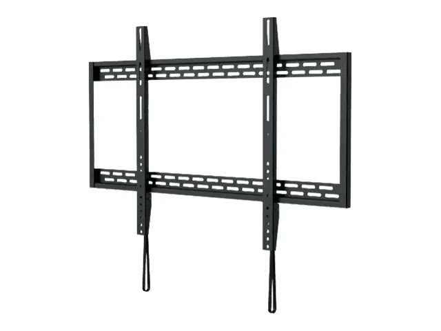 Manhattan TV & Monitor Mount, Wall, Fixed, 1 screen, Screen Sizes: 60-100", Black, VESA 200x200 to 900x600mm, Max 100kg, LFD, Lifetime Warranty - Klammer - Ultra-dünn - für Flachbildschirm - Stahl - Schwarz - Bildschirmgröße: 152.4-254 cm (60"-100")