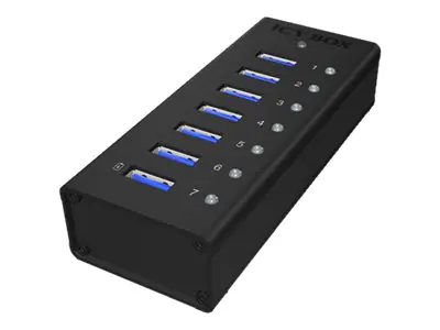 ICY BOX IB-AC618 - Hub - 7 x SuperSpeed USB 3.0 - Desktop