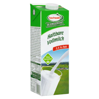 hochwald H-Milch 3872 3,5Prozent 1l 12 St./Pack. hochwald H-Milch 3872 3,5Prozent 1l 12 St./Pack.