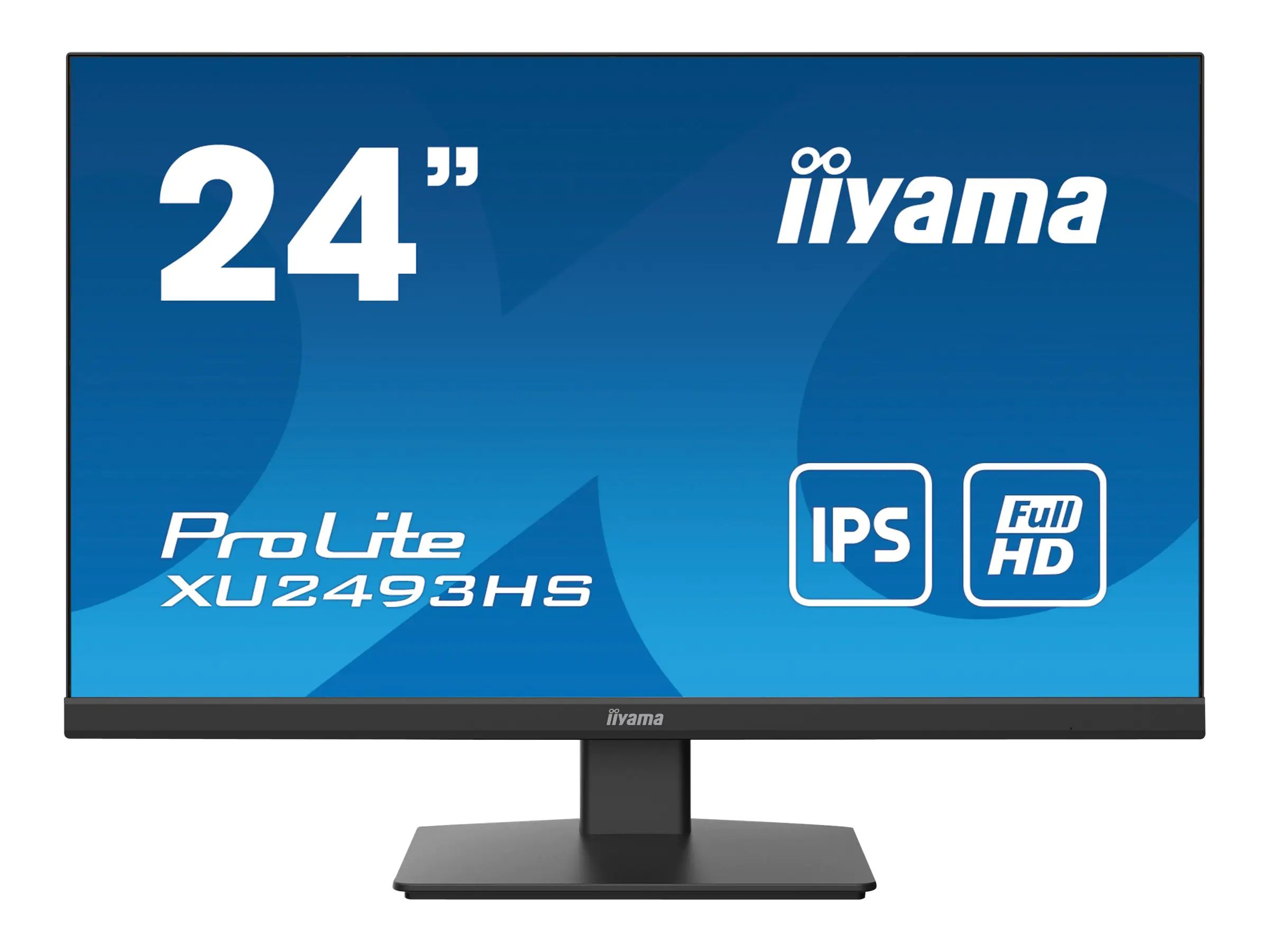 Iiyama ProLite XU2493HS-B4 - LED-Monitor - 60.5 cm (23.8") - 1920 x 1080 Full HD (1080p) @ 75 Hz - IPS - 250 cd/m² - 1000:1 - 4 ms - HDMI, VGA, DisplayPort - Lautsprecher - mattschwarz