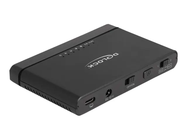 Delock - Speicher-Controller mit One-Touch-Klonen - 2,5" / 3,5" gemeinsam genutzt, M.2 (6,4 cm/8,9 cm gemeinsam genutzt) - M.2 NVMe Card / SATA 6Gb/s - USB 3.2 (Gen 2) - Schwarz