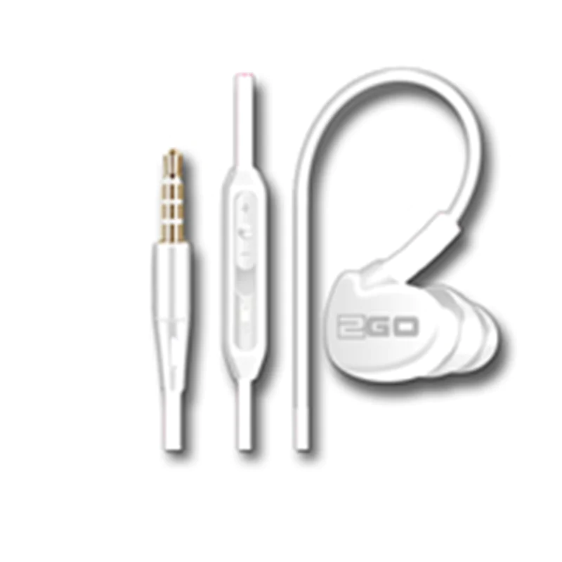 2GO In-Ear Sport-Headset"Active" m. Ruf In Ear Headset Weiß - Kopfhörer 795574