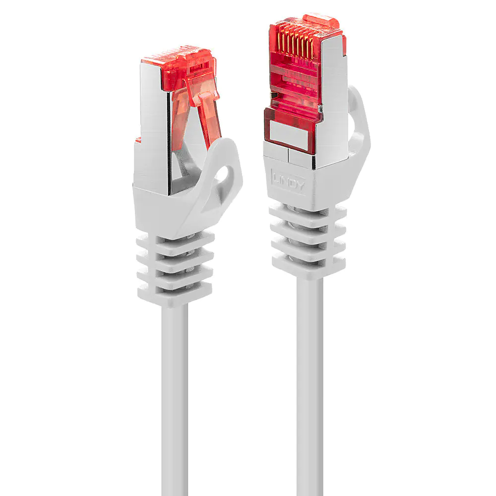 Lindy Basic - Patch-Kabel - RJ-45 (M) zu RJ-45 (M) - 7.5 m - SFTP, PiMF - CAT 6 - geformt, ohne Haken, verseilt - weiß