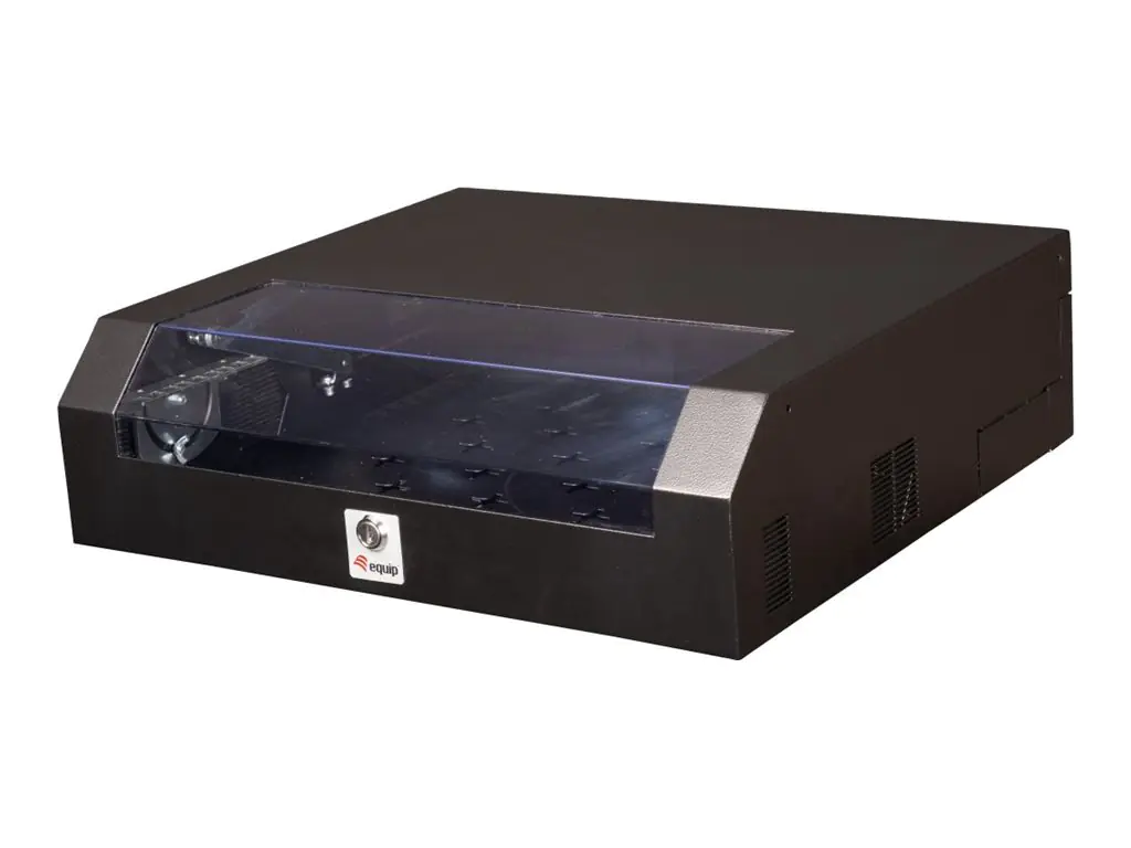 Equip Slim Flex - Schrank Netzwerkschrank - 500x475 mm, with steel front door, assembled - geeignet für Wandmontage - Schwarz, RAL 9005 - 5U - 48.3 cm (19") ESF-05-B