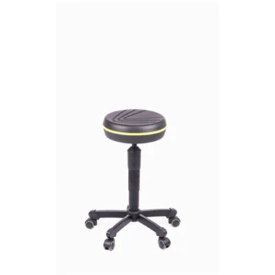 meychair Sitzhocker Pro+ A30 Rundsitz Farbe der Sitzfläche: schwarz/gelb Farbe des Fußkreuzes: schwarz