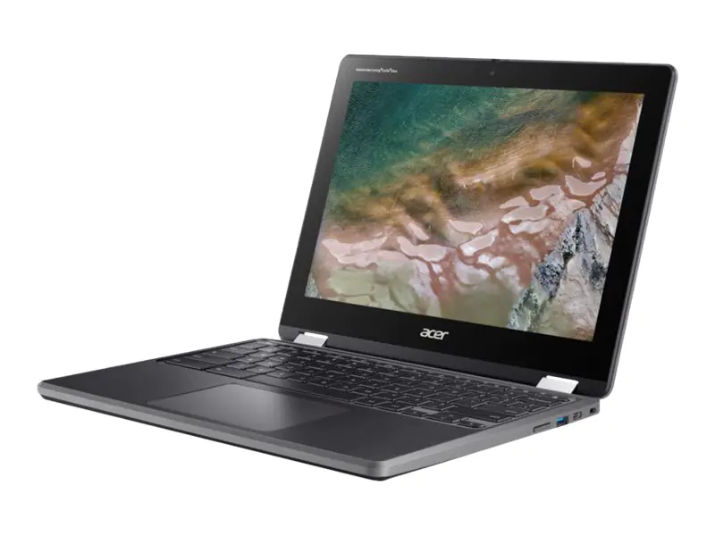 Acer Chromebook Spin 512 R853TNA - Flip-Design - Intel Celeron N5100 / 1.1 GHz - Chrome OS - UHD Graphics - 4 GB RAM - 32 GB eMMC - 30.48 cm (12") IPS Touchscreen 1366 x 912 (HD+) - 802.11a/b/g/n/ac/ax - Schiefer schwarz - kbd: Deutsch