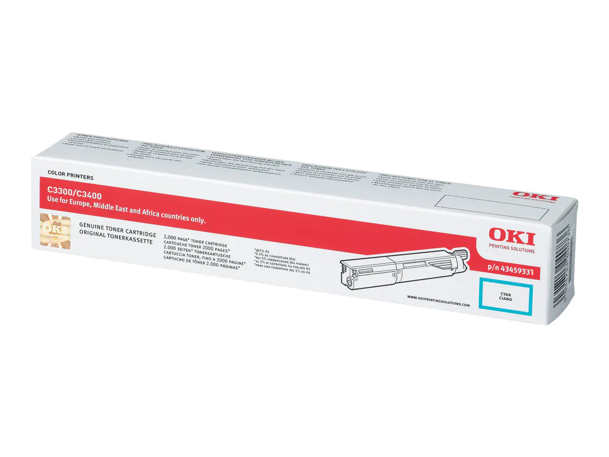 OKI - Cyan - Original - Tonerpatrone - für C3300n, 3400n, 3450n