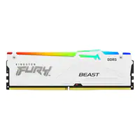 Kingston FURY Beast RGB - DDR5 - Kit - 128 GB: 4 x 32 GB - DIMM 288-PIN - 5600 MHz / PC5-44800 - CL40 - 1.25 V - ungepuffert - on-die ECC - weiß