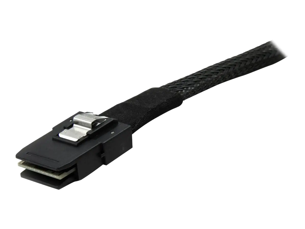 StarTech Internes Mini-SAS Kabel - SFF-8087 zu SFF-8643 - Mini SAS auf Mini SAS - 1m - Internes SAS-Kabel - SAS 12Gbit/s - Mini SAS (SFF-8087) (S) bis 4x Mini SAS HD (SFF-8643) (S) - 1 m - eingerastet, gerader Stecker - Schwarz - für P/N: SFF86448PLT2