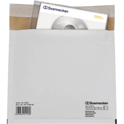 Soennecken CD/DVD Versandtasche 2382 hk Karton weiß Soennecken CD/DVD Versandtasche 2382 hk Karton weiß