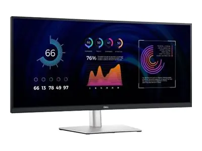 Dell P3424WE - LED-Monitor - gebogen - 86.4 cm (34") (34.14" sichtbar) - 3440 x 1440 WQHD @ 60 Hz - IPS - 300 cd/m² - 1000:1 - 5 ms - HDMI, DisplayPort, USB-C - mit 3 Jahre eingeschränkte Hardware-Garantie mit Advanced Exchange Service und Premium Panel E