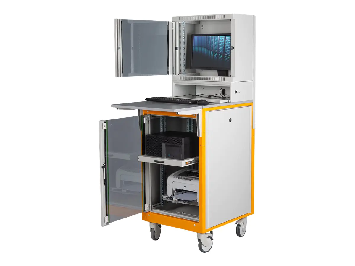 DIGITUS Mobile Workstation with Integrated Network Cabinet DN-39004 - Wagen - für Monitor /