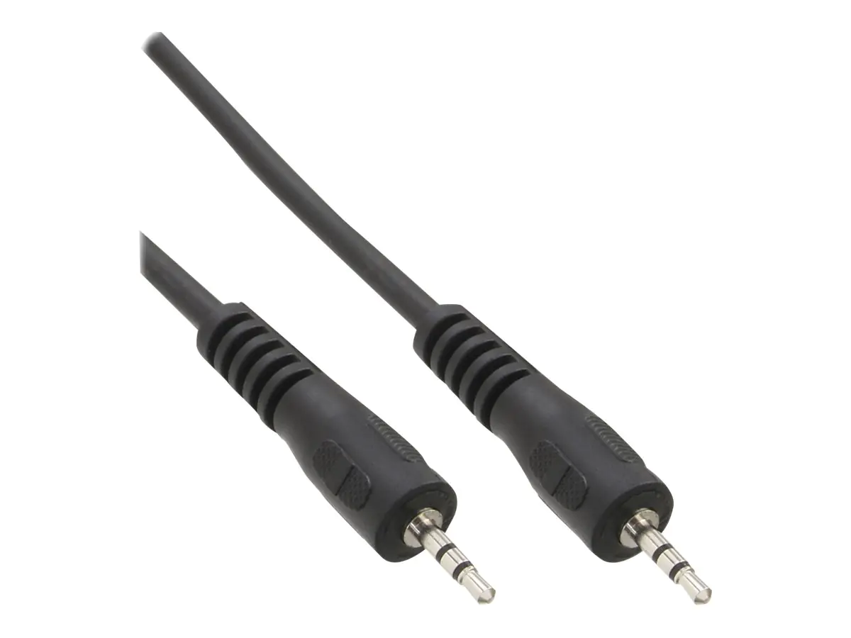 InLine - Audiokabel - Stereo Mikro-Stecker (M) bis Stereo Mikro-Stecker (M) - 1 m - Schwarz