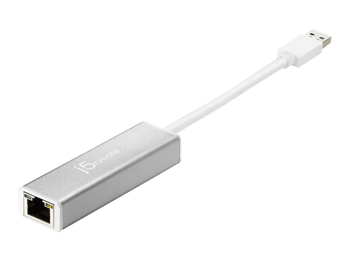 J5Create JUE130 - Netzwerkadapter - USB 3.0 - Gigabit Ethernet - Silber