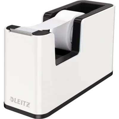 Leitz Tischabroller WOW Duo Colour 19 mm x 33 m (B x L) inkl. 1 Rolle Klebeband mit Lösungsmittel schwarz/weiß Leitz Tischabroller WOW Duo Colour 19 mm x 33 m (B x L) inkl. 1 Rolle Klebeband mit Lösungsmittel schwarz/weiß