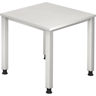 Hammerbacher Schreibtisch VQS08/W 4Fuß 80x80cm weiß