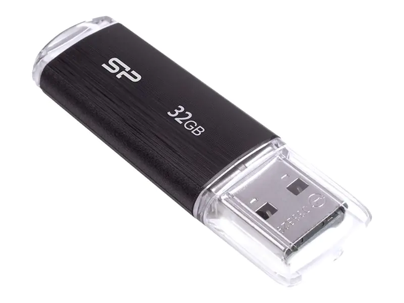 SILICON POWER Ultima U02 - USB-Flash-Laufwerk - 32 GB - USB 2.0 - Schwarz