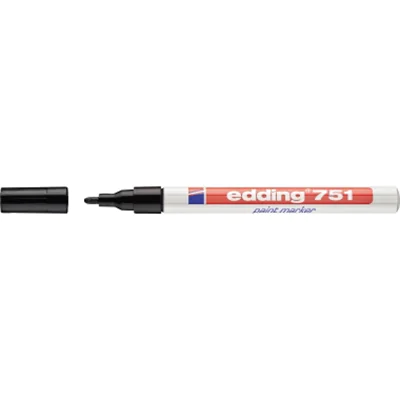 edding Lackmarker 751 4-751001 1-2mm Rundspitze permanent schwarz edding Lackmarker 751 4-751001 1-2mm Rundspitze permanent schwarz