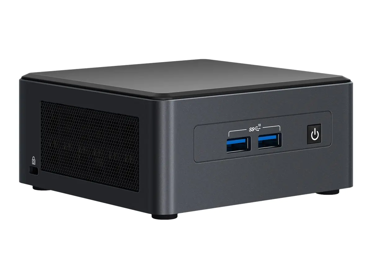 Intel Next Unit of Computing 11 Pro Kit NUC11TNHi30Z - Barebone - Mini-PC - 1 x Core i3 1115G4 - RAM 0 GB - UHD Graphics - 1GbE, Bluetooth 5.2 - WLAN: 802.11a/b/g/n/ac/ax, Bluetooth 5.2