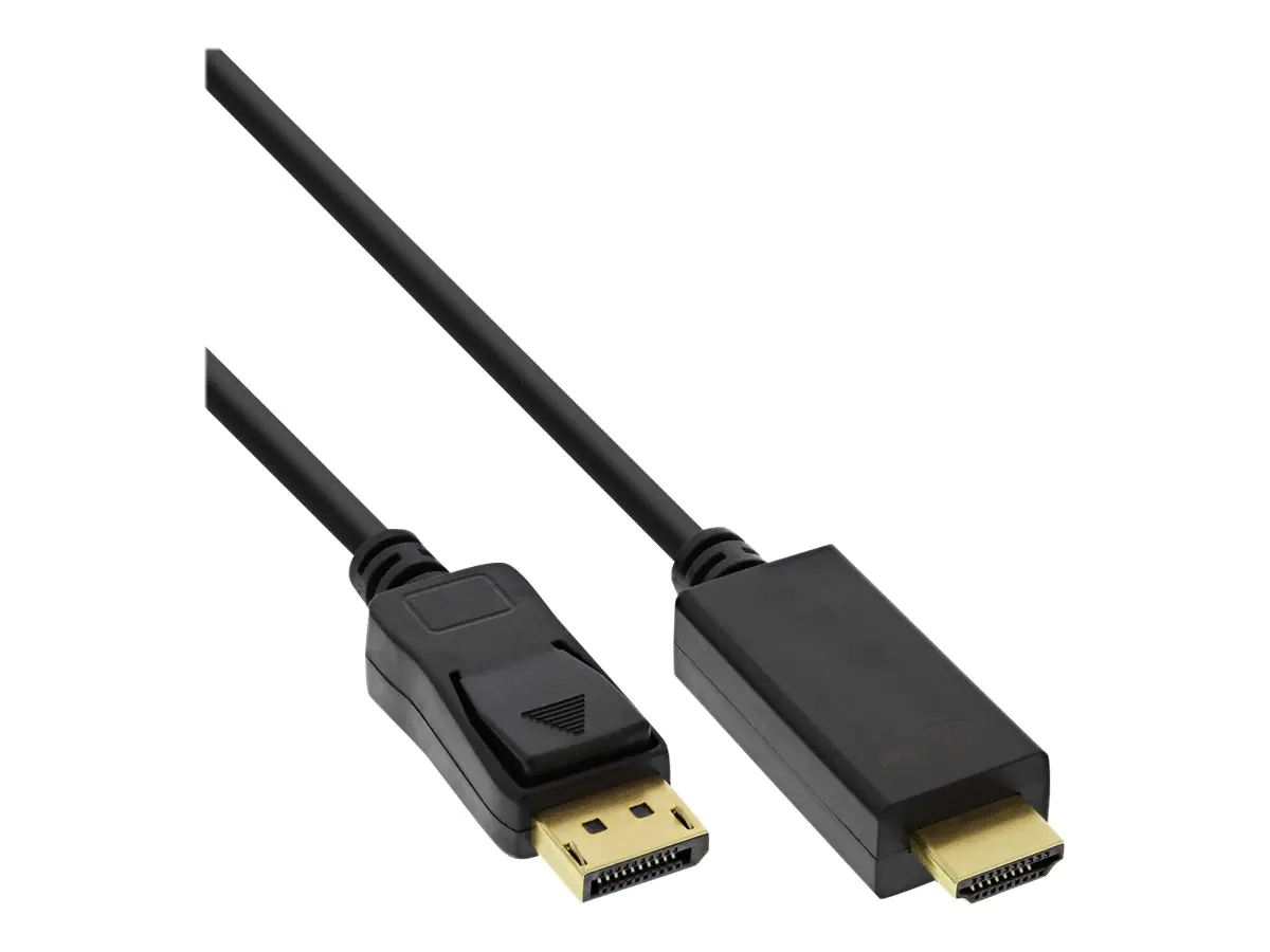 InLine - Adapterkabel - DisplayPort männlich zu HDMI männlich - 50 cm - Dreifachisolierung - Schwarz - 4K Unterstützung InLine - Adapterkabel - DisplayPort männlich zu HDMI männlich - 50 cm - Dreifachisolierung - Schwarz - 4K Unterstützung