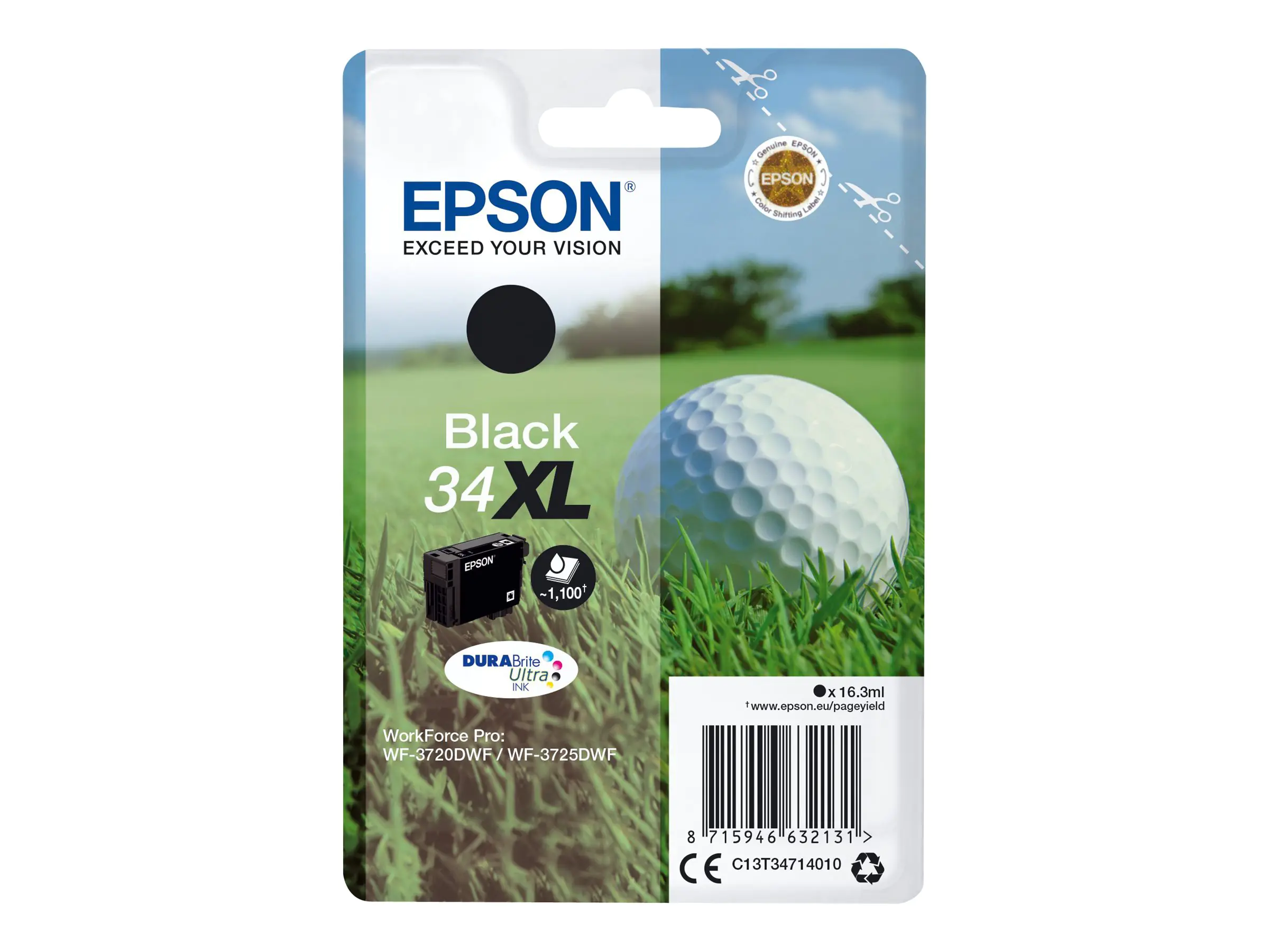 Epson 34XL - 16.3 ml - XL - Schwarz - original C13T34714020