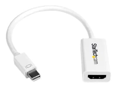 StarTech Mini DisplayPort auf HDMI 4k @ 30Hz Adapter - DP 1.2 zu HDMI Audio Video Konverter für MacBook Pro / Air - Weiß - Videoadapter - Mini DisplayPort männlich zu HDMI weiblich - 15 cm - weiß - aktiv, unterstützt 4K 30 Hz (3840 x 2160) StarTech Mini DisplayPort auf HDMI 4k @ 30Hz Adapter - DP 1.2 zu HDMI Audio Video Konverter für MacBook Pro / Air - Weiß - Videoadapter - Mini DisplayPort männlich zu HDMI weiblich - 15 cm - weiß - aktiv, unterstützt 4K 30 Hz (3840 x 2160)