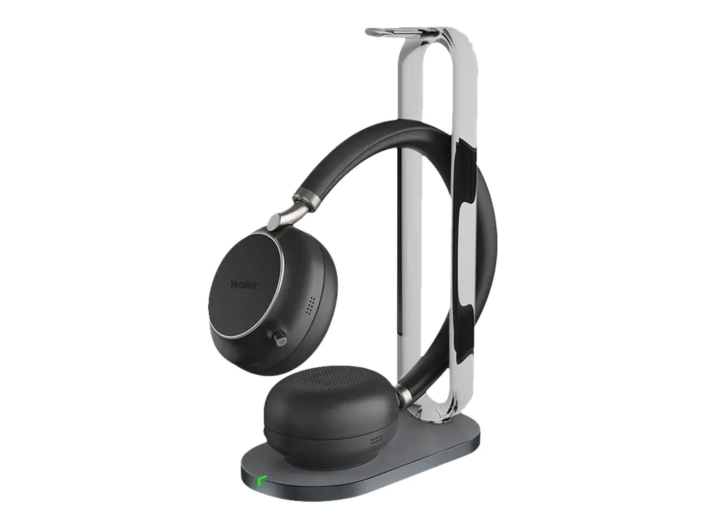 Yealink BH76 - Headset - On-Ear - Bluetooth - kabellos - aktive Rauschunterdrückung - Adapter USB-A via Bluetooth - Schwarz - UC-zertifiziert