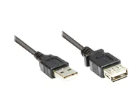 Good Connections Verlängerungskabel USB 2.0 Stecker A an Buchse A - schwarz - 1,8m Good Connections Verlängerungskabel USB 2.0 Stecker A an Buchse A - schwarz - 1,8m