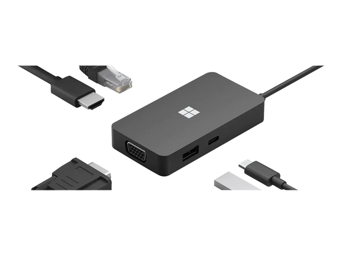 Microsoft USB-C Travel Hub - Dockingstation - USB-C - VGA, HDMI - 1GbE