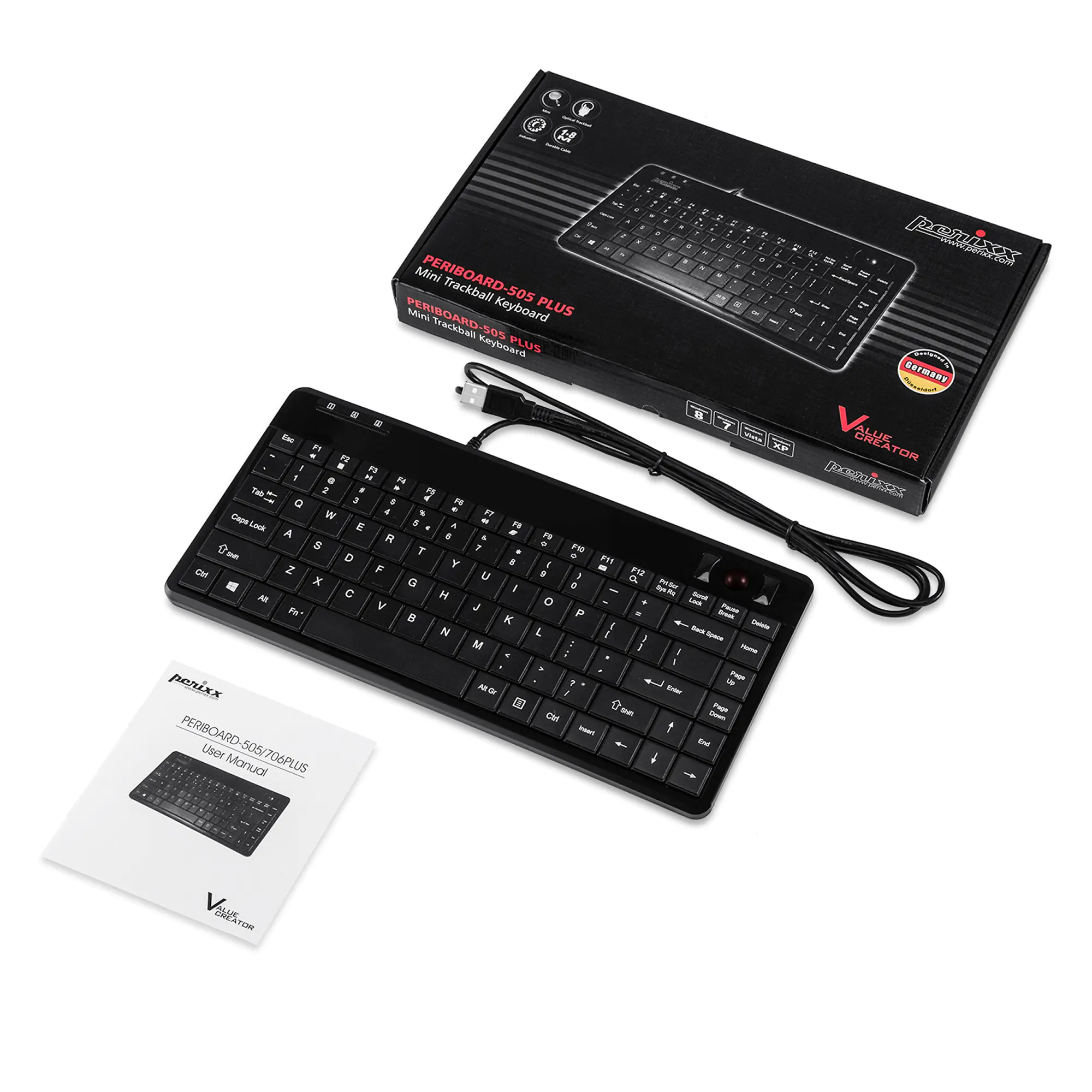 Perixx PERIBOARD-505 PLUS - Tastatur - USB 10968