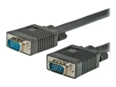 VALUE - VGA-Kabel - HD-15 (VGA) (M) zu HD-15 (VGA) (M) - 20 m - geformt, Daumenschrauben - Schwarz