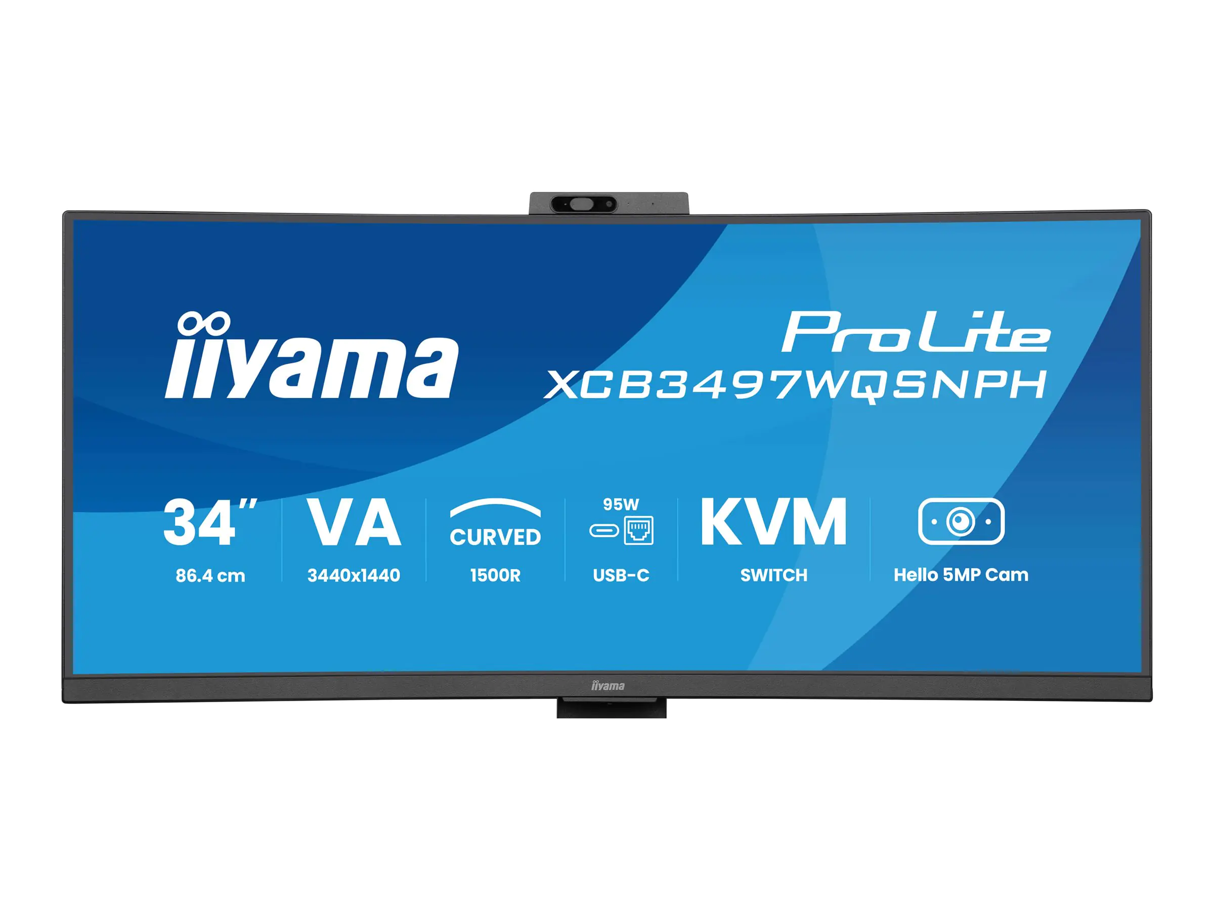 Iiyama TFT XCB3497WQSNPH VA 34''//2xHDMI/DP/USB-C/curved - Flachbildschirm (TF