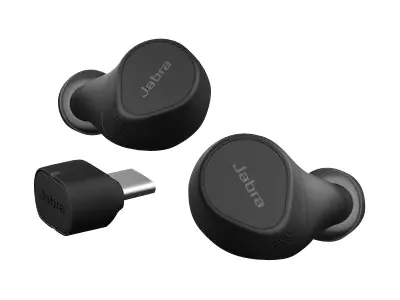 Jabra Evolve2 Buds UC - True Wireless-Kopfhörer mit Mikrofon - im Ohr - Bluetooth - aktive Rauschunterdrückung - Adapter USB-C via Bluetooth - Geräuschisolierung - Schwarz - Zoom Certified, optimiert für Google Meet Jabra Evolve2 Buds UC - True Wireless-Kopfhörer mit Mikrofon - im Ohr - Bluetooth - aktive Rauschunterdrückung - Adapter USB-C via Bluetooth - Geräuschisolierung - Schwarz - Zoom Certified, optimiert für Google Meet