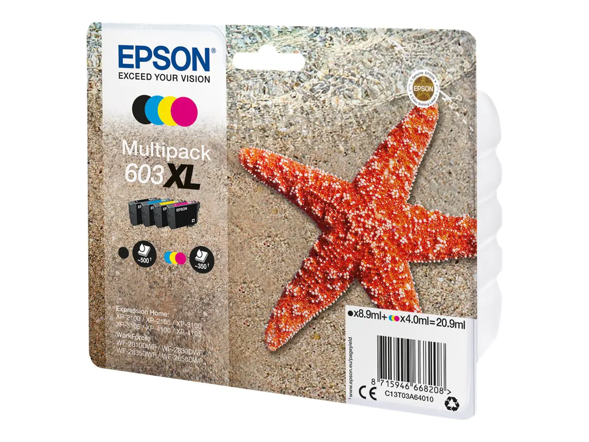 Epson 603XL Multipack - 4er-Pack - XL - Schwarz C13T03A64020