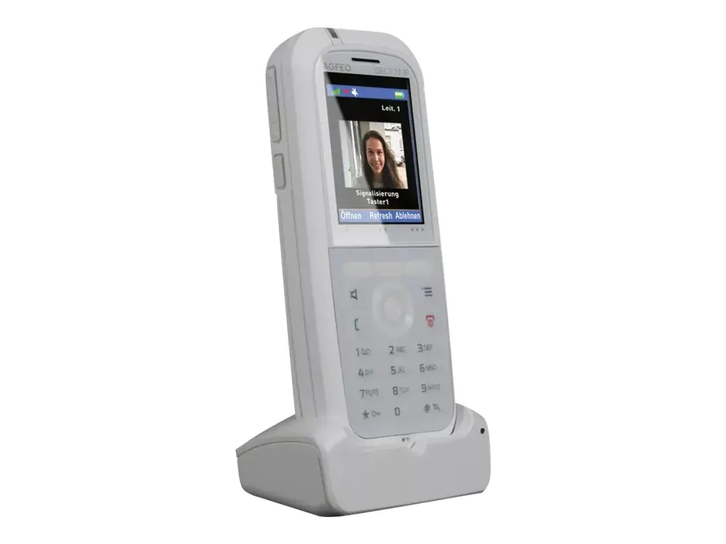 AGFEO DECT 77 IP - Schnurloses Erweiterungshandgerät - mit Bluetooth-Schnittstelle - IP-DECT\Bluetooth 4.1 - weiß