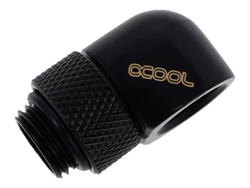 Alphacool Eiszapfen - Gewinkeltes Montageteil für Flüssigkeitskühlsystem - Deep Black