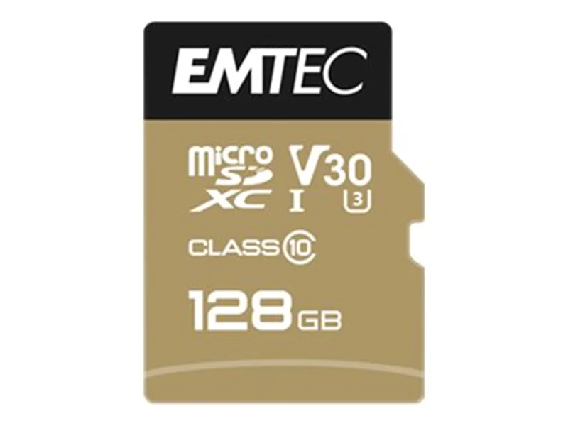 EMTEC SpeedIN' PRO - Flash-Speicherkarte (microSDHC/SD-Adapter inbegriffen) ECMSDM128GXC10SP
