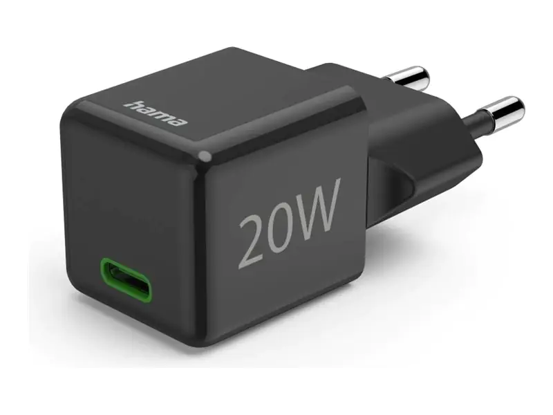 Hama Netzteil - super-mini charger - 20 Watt - QC 2.0, QC 3.0, PD 3.0 (24 pin USB-C) 00201984