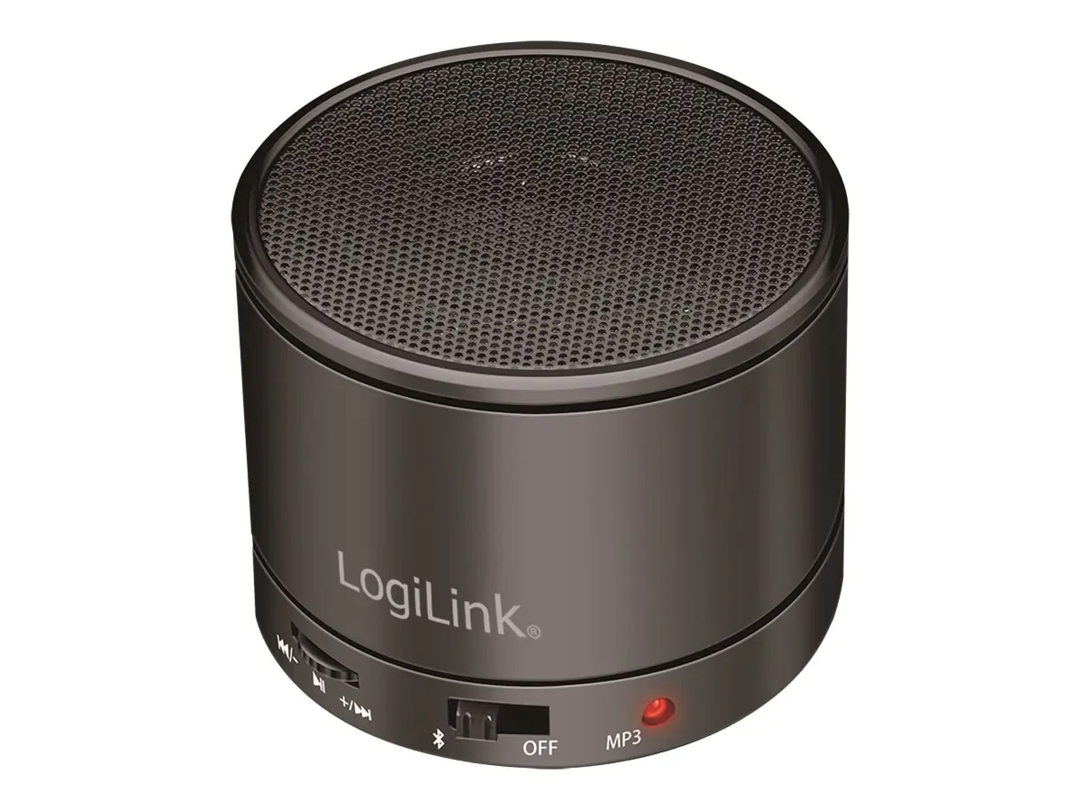 LogiLink Lautsprecher - tragbar - kabellos - Bluetooth - 3 Watt (Gesamt) SP0062