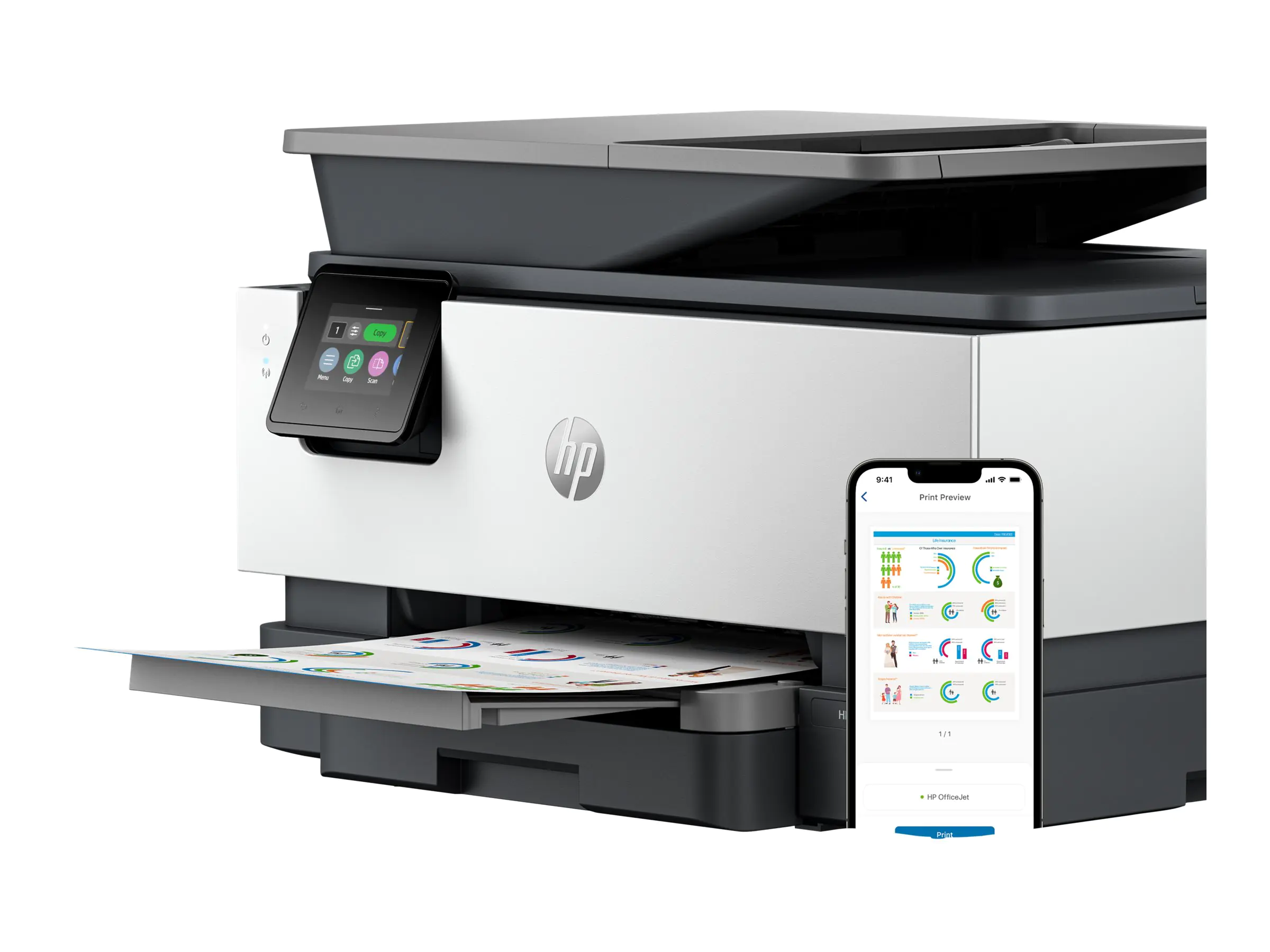 HP Officejet Pro 9122e All-in-One - Multifunktionsdrucker - Farbe - Tintenstrahl - Leg