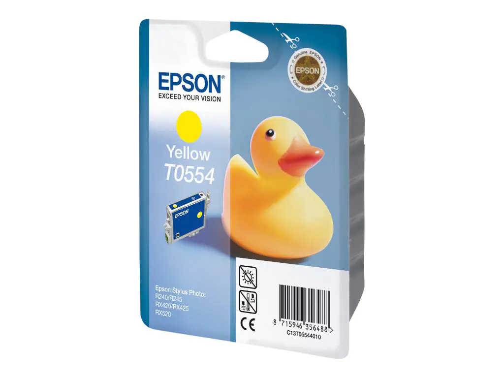 Epson T0554 - 8 ml - Gelb - Original - Blisterverpackung - Tintenpatrone - für Stylus Photo R240, R245, RX420, RX425, RX520