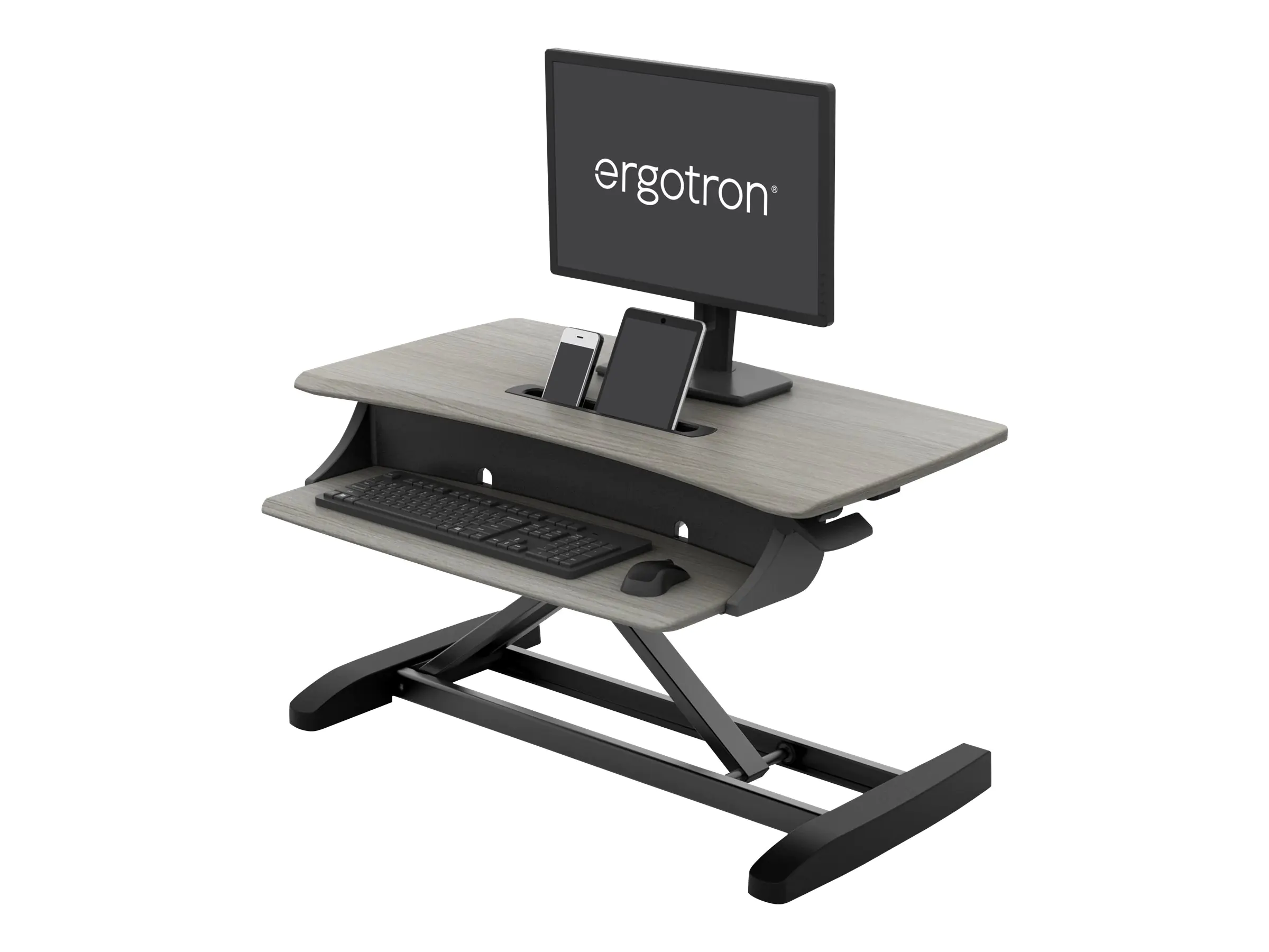 Ergotron WorkFit-Z Mini - Schwarz - Grau - 61 cm (24 Zoll) - 31,8 cm - 11,3 kg - Rechteckige Form - 790 mm