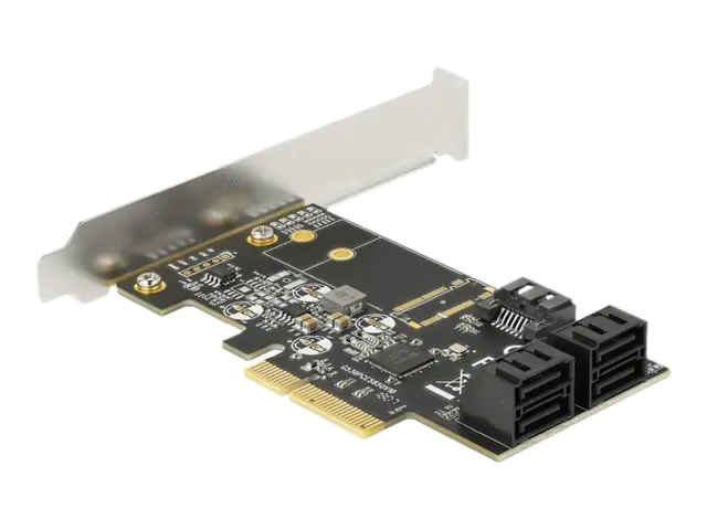 Delock PCI Express Card x4 > 5 x internal SATA 6 Gb/s - Speicher-Controller - SATA 6Gb/s - Low-Profile - PCIe 3.0 x4
