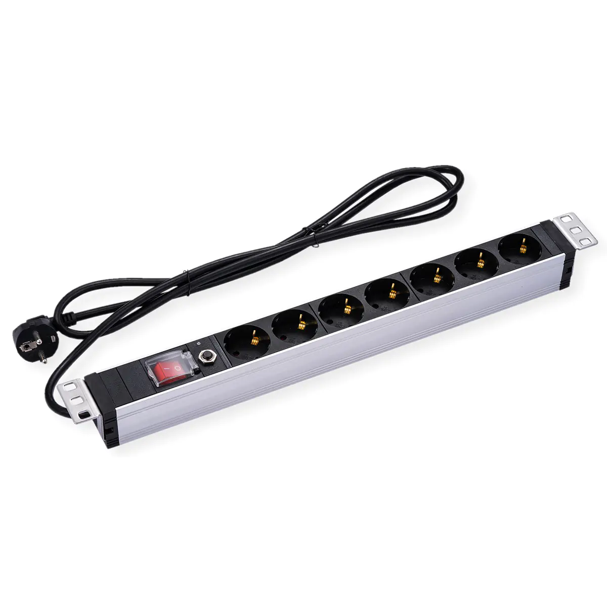 ROTRONIC-SECOMP VALUE - Steckdosenleiste - Wechselstrom 250 V - 4000 Watt - Eingabe, Eingang Typ F/E - Ausgangsanschlüsse: 7 (7 x CEE 7/3) 19.99.1637
