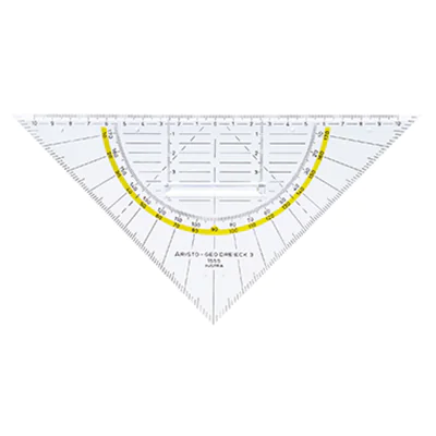 Aristo Geometriedreieck AR 1555/2 Facette Tuschenoppen 22,5cm gk Aristo Geometriedreieck AR 1555/2 Facette Tuschenoppen 22,5cm gk