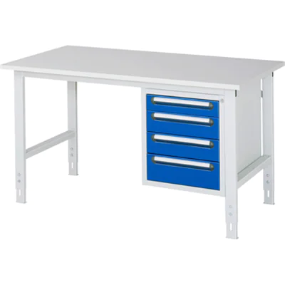 RAU Arbeitstisch Tom 1.500 x 760-1.080 x 800 mm (B x H x T)